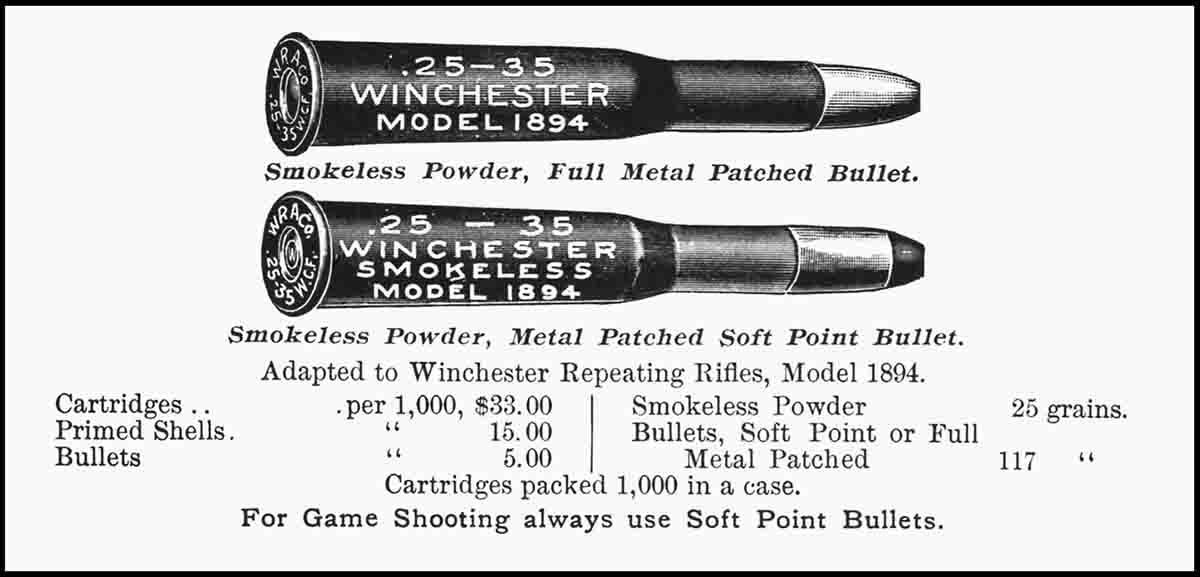 Winchester’s .25-35 for its M1894 lever action.